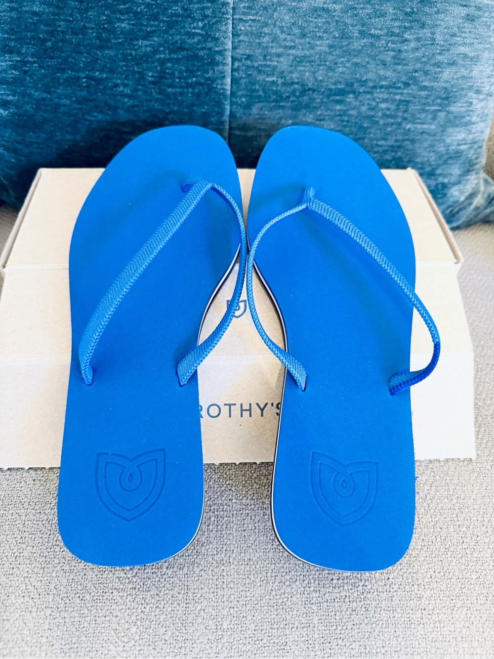 Rothy's “Splash” Blue Women's Flip Flop Sandals